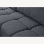 Fumo Komfortowa sofa narożna pikowana Tkanina Neve 97